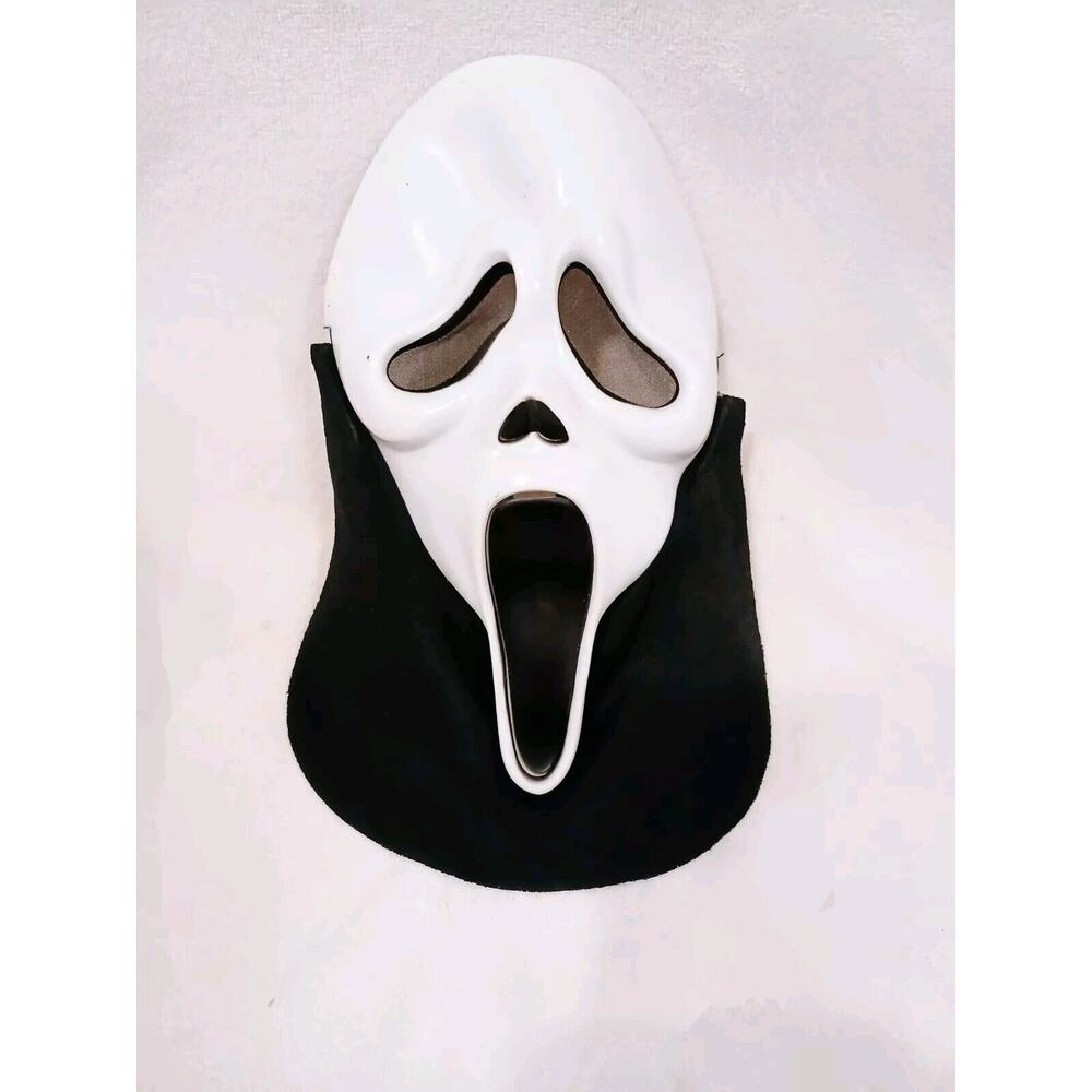 90s Easter Unlimited Inc HN Ghostface Mask wo shroud Flexible Vintage Halloween